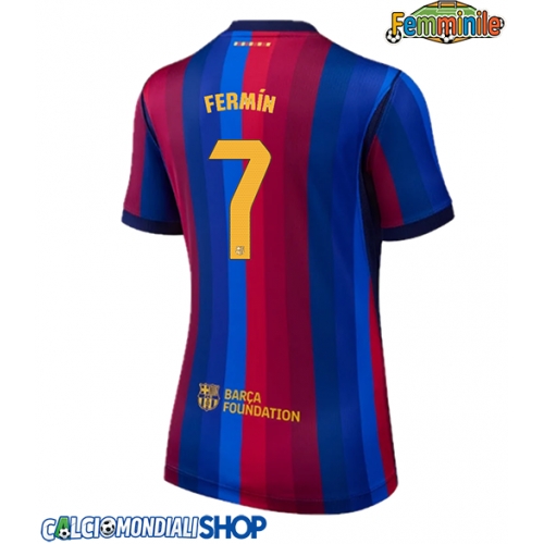 Maglie da calcio Barcelona Fermin Lopez #7 Prima Maglia Femminile 2026-27 Manica Corta